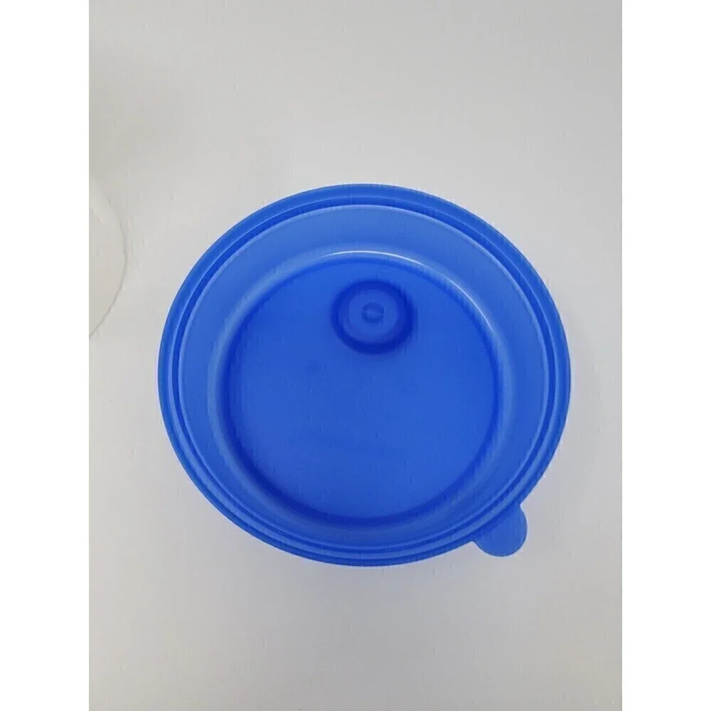 TUPPERWARE FREEZER MATE ICE CREAM SAVER ROUND BLUE LID SMART DATE DIAL #4564A-2